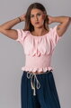 Ružový crop top Hanna