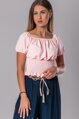 Ružový crop top Hanna