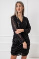 Čierne flitrované šaty Amalie