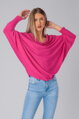 Fuchsiový oversize pulóvrik Camilla