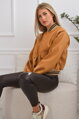 Hnedá camel bomber bunda