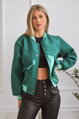 Zelená bomber bunda