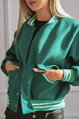 Zelená bomber bunda