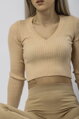 Svetlohnedý crop top Holly