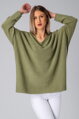 Khaki oversize pulóver Candy
