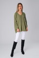 Khaki oversize pulóver Candy
