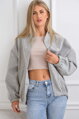 Sivá bomber bunda