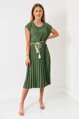 Khaki midi šaty Irene