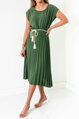 Khaki midi šaty Irene
