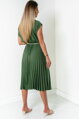 Khaki midi šaty Irene