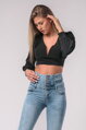 Čierny crop top Conste