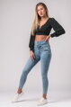 Čierny crop top Conste