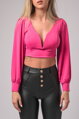 Ružový crop top Conste