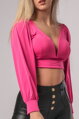 Ružový crop top Conste