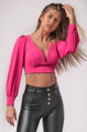 Ružový crop top Conste