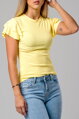 Svetložltý basic top Zita