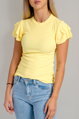 Svetložltý basic top Zita