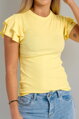 Svetložltý basic top Zita