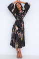 Saténové šaty Black Floral