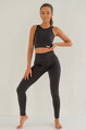 Čierny fitness top Pop