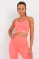 Korálový fitness top X Back