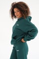 Tmavozelená mikina s kapucňou Pure Deep Green
