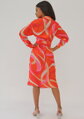 Žiarivé šaty Emily - Orange Print
