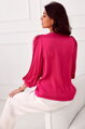 Saténový top s kvetom Giana fuchsia