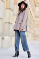 Sivo-hnedé oversize sako Nadine