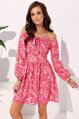 Ružové vzorované šaty Fleur