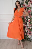 Oranžové plisované šaty Verda