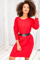 Červené teplákové šaty Cristine