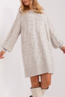 Svelé béžové pulóvrové šaty Unica