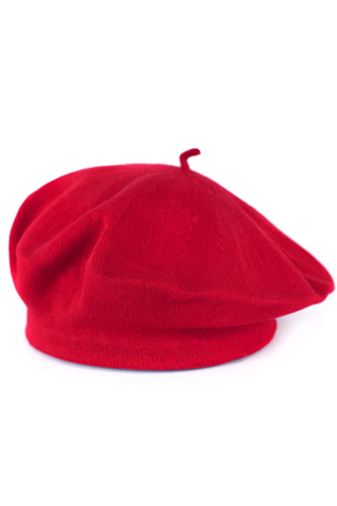 Červená dámska baretka