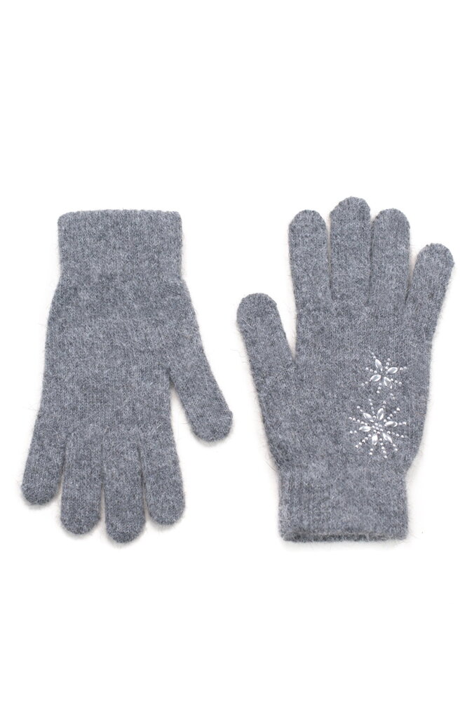 Sivé zimné rukavice