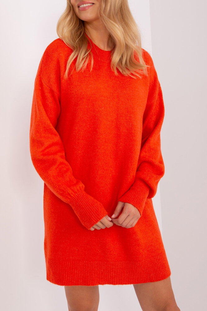 Oranžový oversize pulóver
