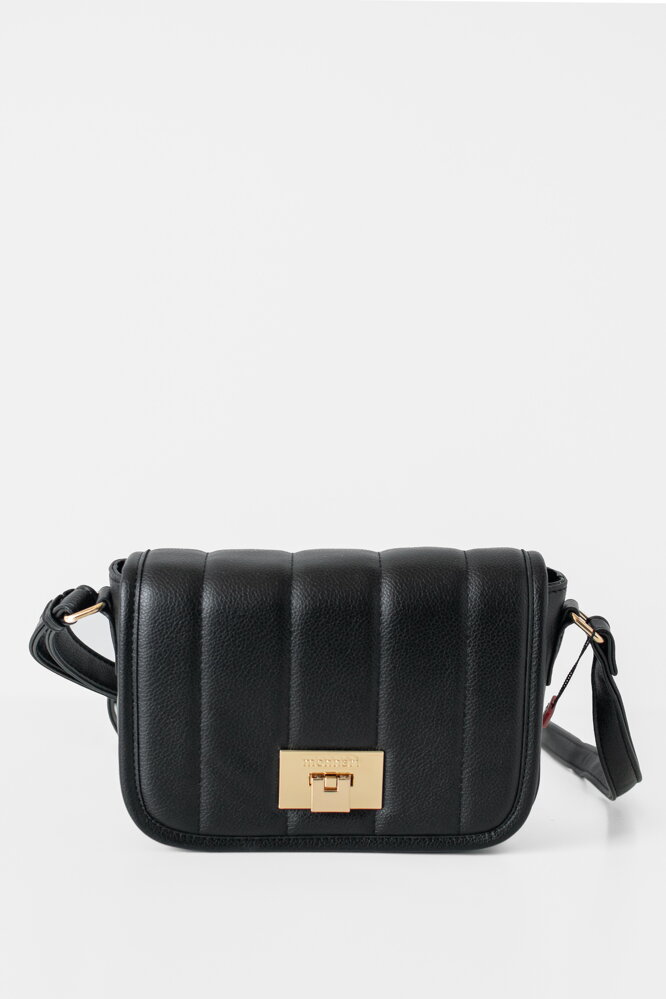 Čierna prešívaná crossbody kabelka Čierna prešívaná crossbody kabelka
