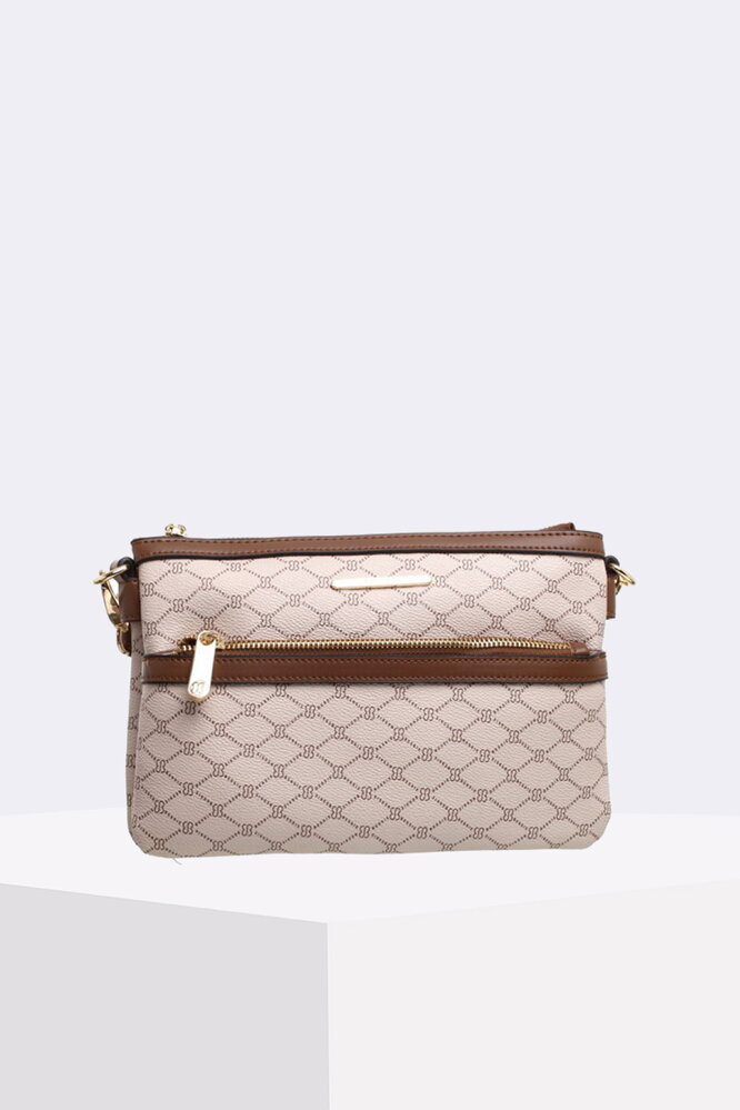 Béžová vzorovaná crossbody taška Daria