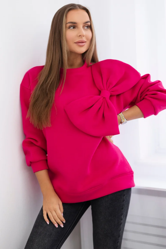 Fuchsiová mikina s mašľou Fuchsiová mikina s mašľou