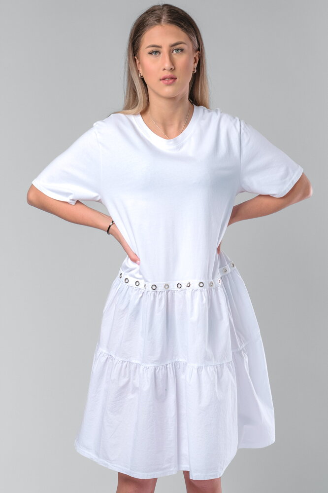 Biele midi šaty Oliwia