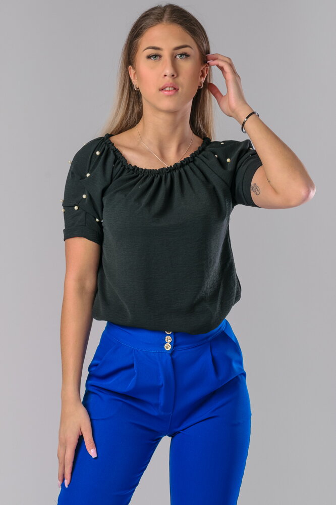 Čierny top s perlami Elsie Čierny top s perlami Elsie