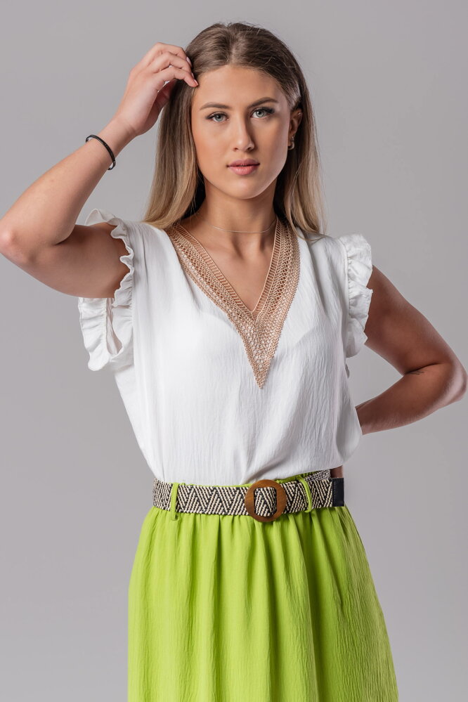Biely top s krajkou Aitan Biely top s krajkou Aitan