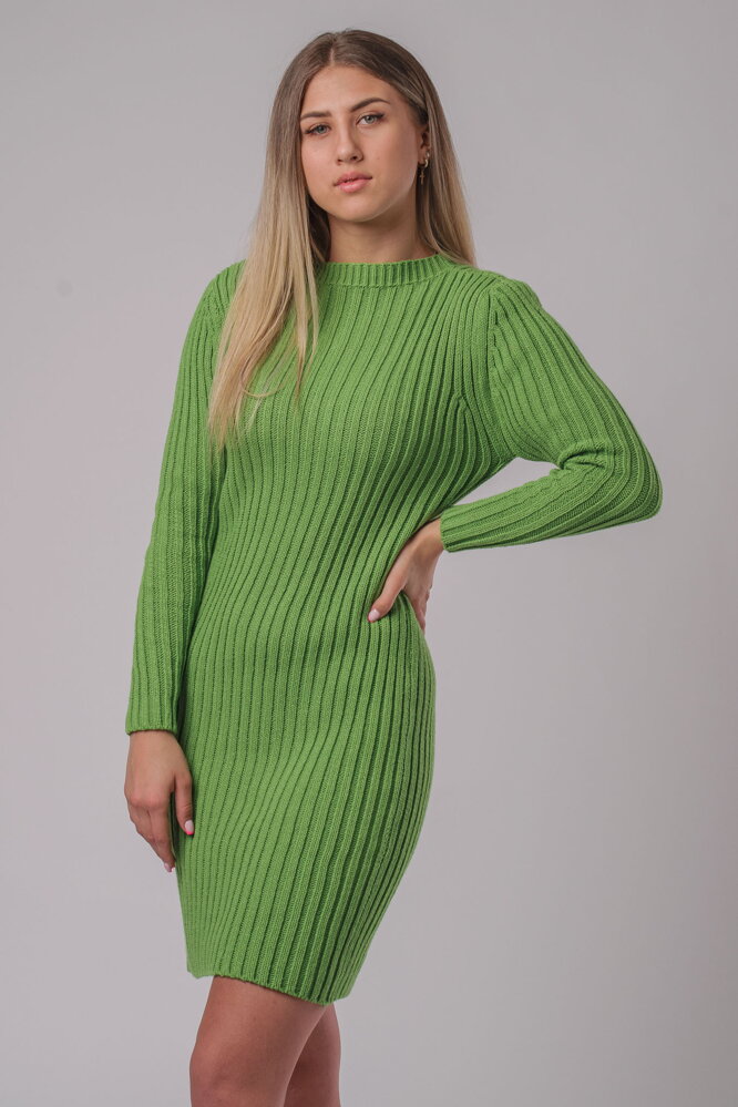 Zelené úpletové šaty Kadu