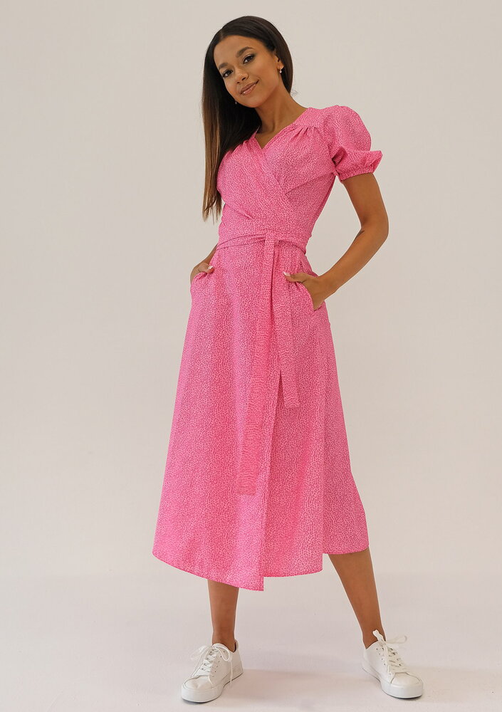 Ružové vzorované šaty Selma - Pink Ružové vzorované šaty Selma - Pink