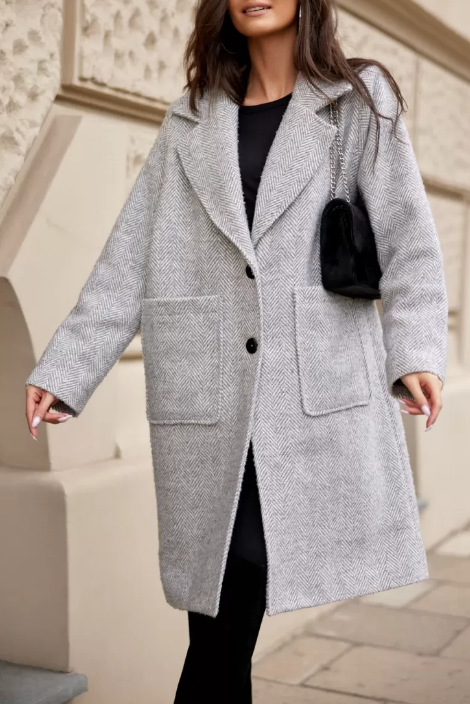 Sivý oversize kabát Turyn Sivý oversize kabát Turyn