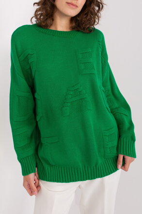 Zelený oversize pulóver