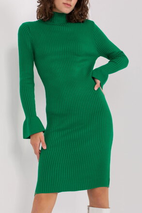 Zelené rebrované šaty Lia
