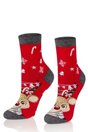 Dámske vianočné ponožky 0365 - soby