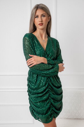 Zelené flitrované šaty Amalie