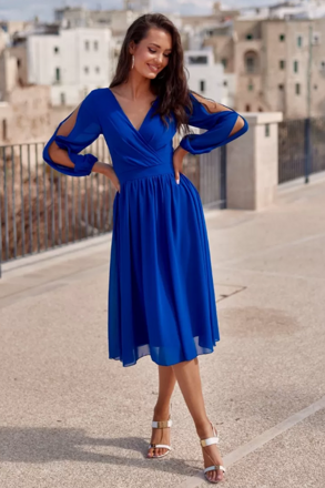 Modré šifónové šaty Zuri